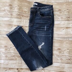 Vigoss Dark Blue Distressed Skinny Jeans